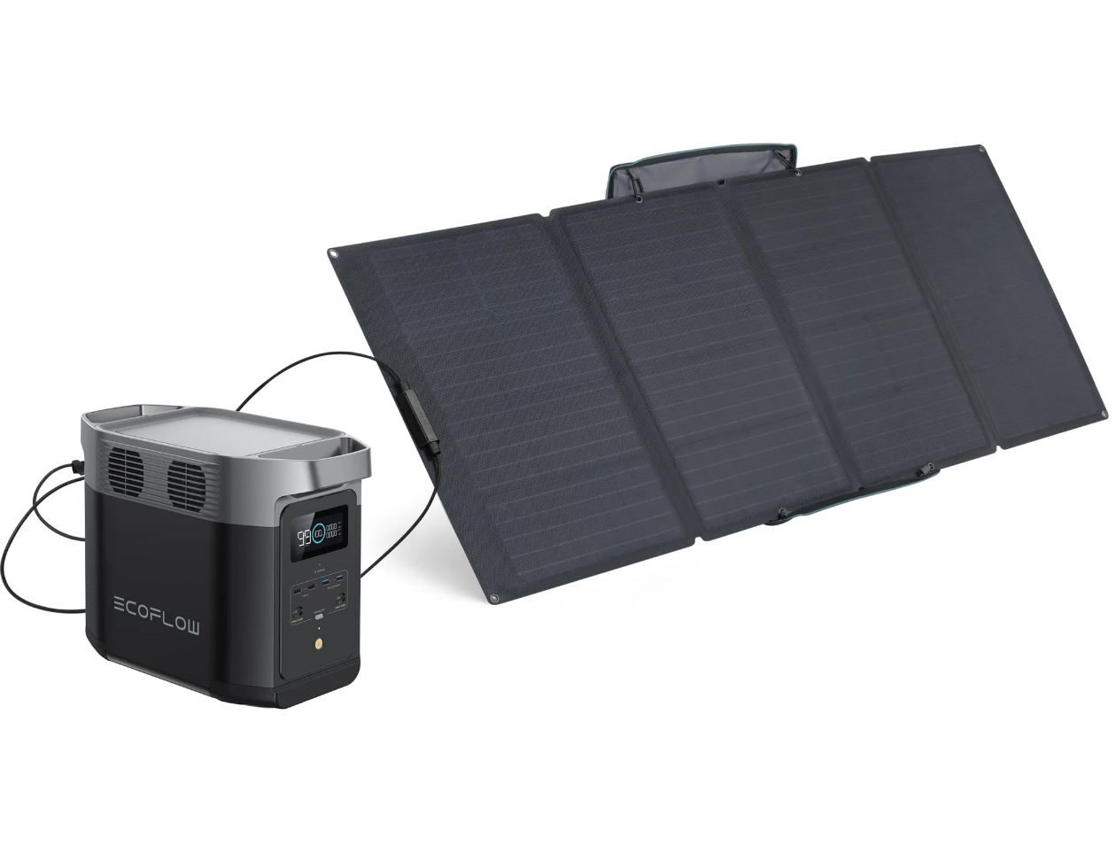 EcoFlow DELTA 2 + 400W taitettava aurinkopaneeli